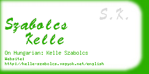 szabolcs kelle business card